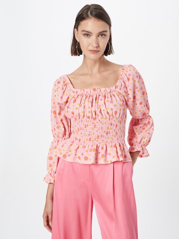 Nasty Gal Blouse in Pink: front