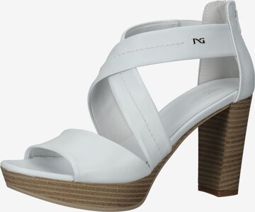 Nero Giardini Sandalen met riem in Wit: voorkant