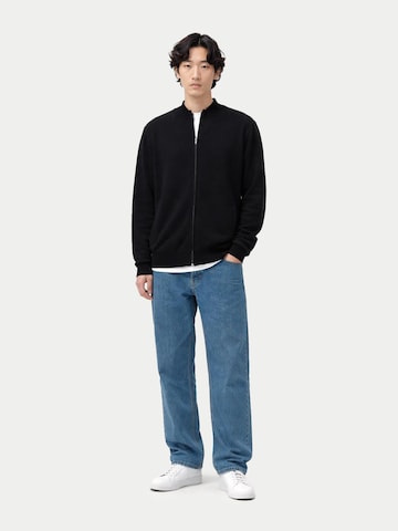 GOBI Cashmere Gebreid vest 'Men's Essential Full-Zip Cashmere Cardigan' in Zwart