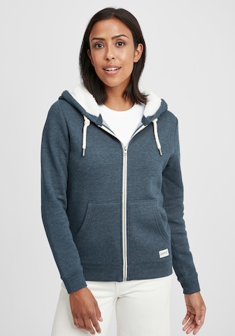 Oxmo Zip-Up Hoodie 'Binja' in Blue: front