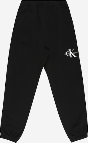 Calvin Klein Jeans Tapered Trousers in Black: front