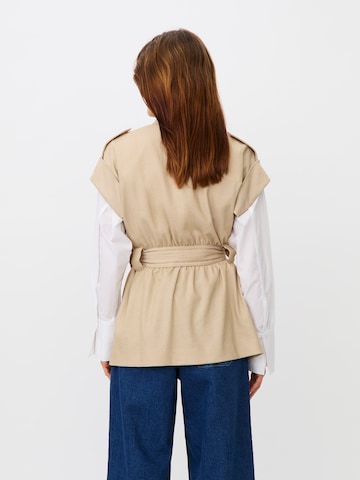 Gilet 'Jendayi' Masai en blanc
