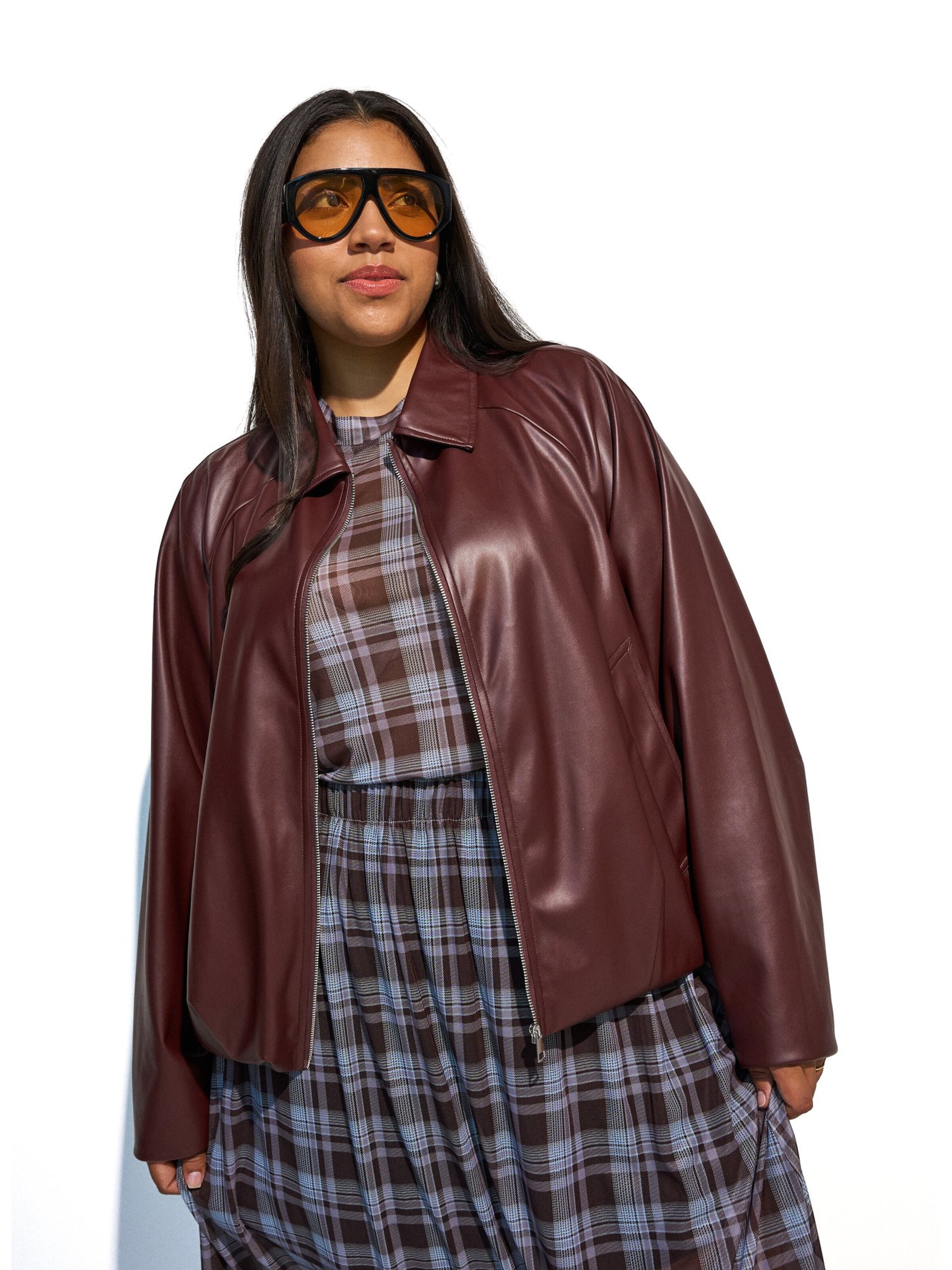 Veste mi-saison 'MLUNA' Zizzi en marron