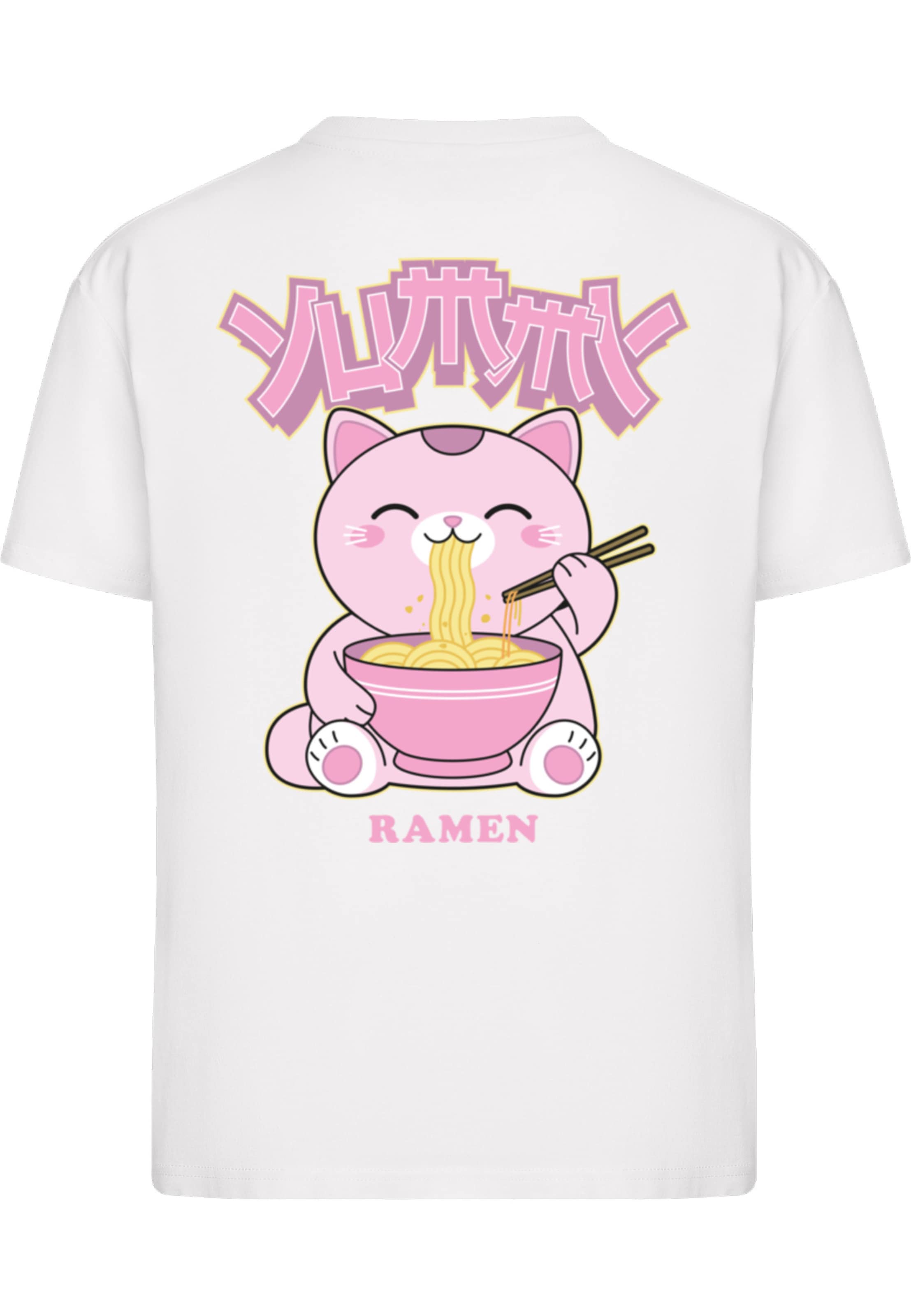 Miss Tee Тениска 'Ramen Kitty' в бяло