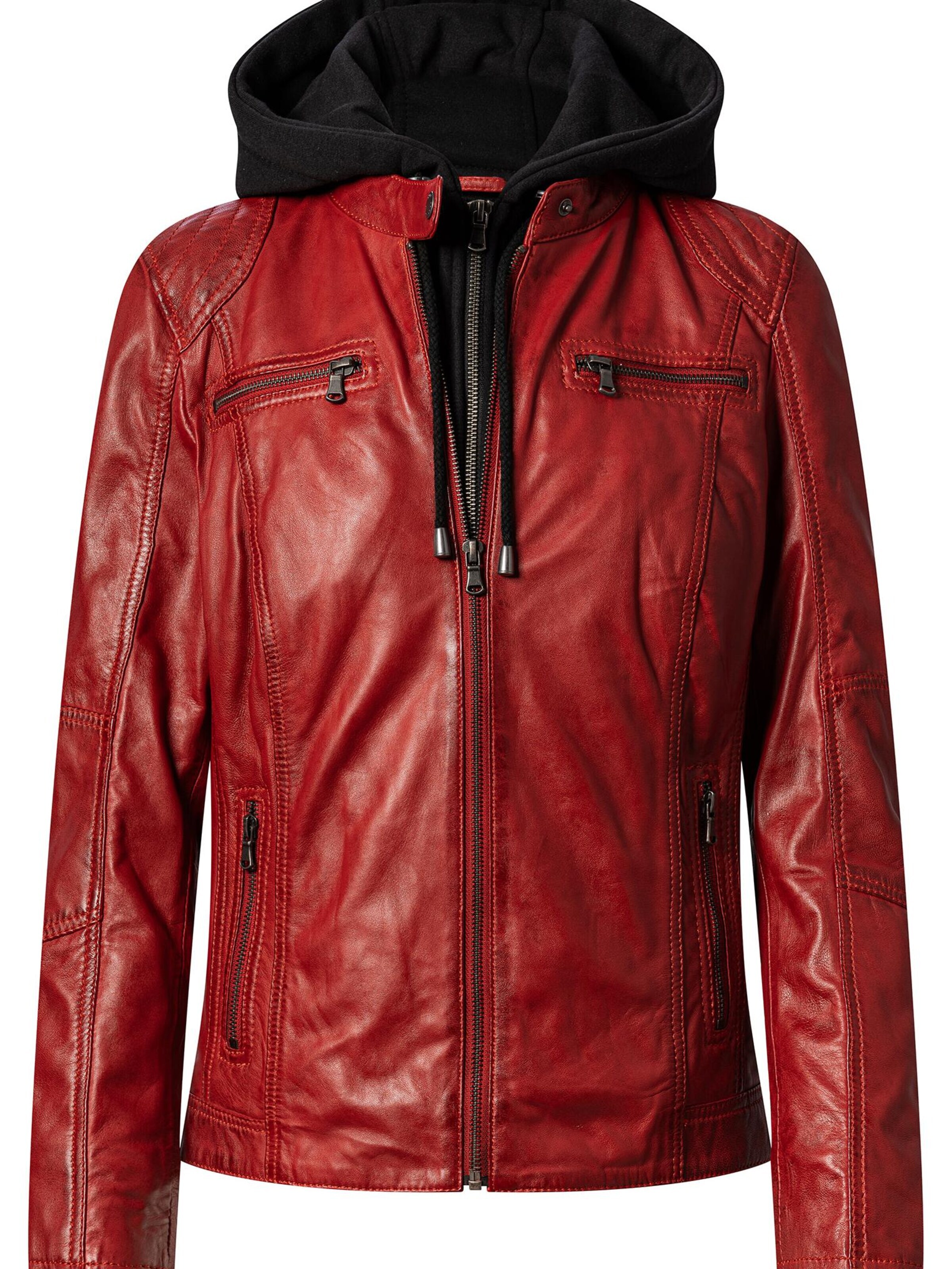 CBL Between-Season Jacket 'Lederjacke' in Red: front