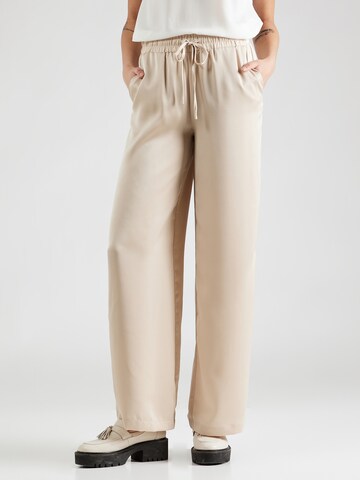 VILA Wide leg Broek 'ELLETTE' in Beige: voorkant