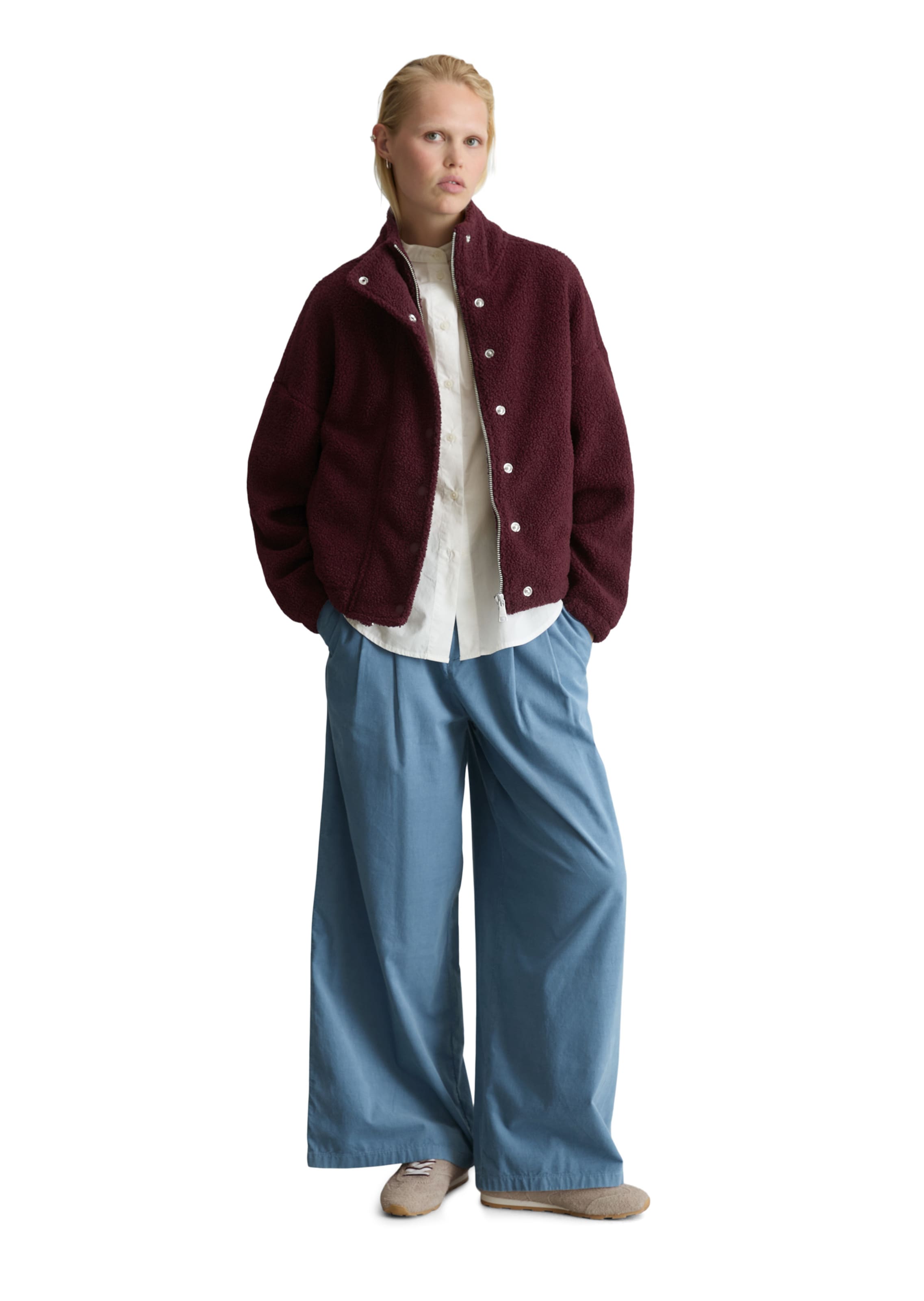 Marc O'Polo DENIM Fleece jas in Rood