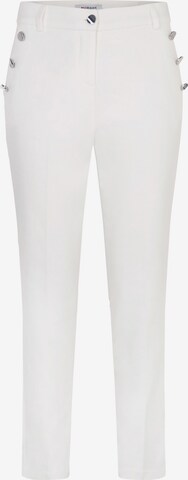 Morgan Regular Trousers with creases in White: front