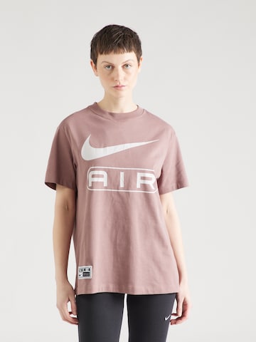 Nike Sportswear - Camisa oversized 'Air' em roxo: frente