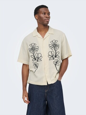 Only & Sons Mugav suurus Triiksärk 'ONSJACKSON', värv valge