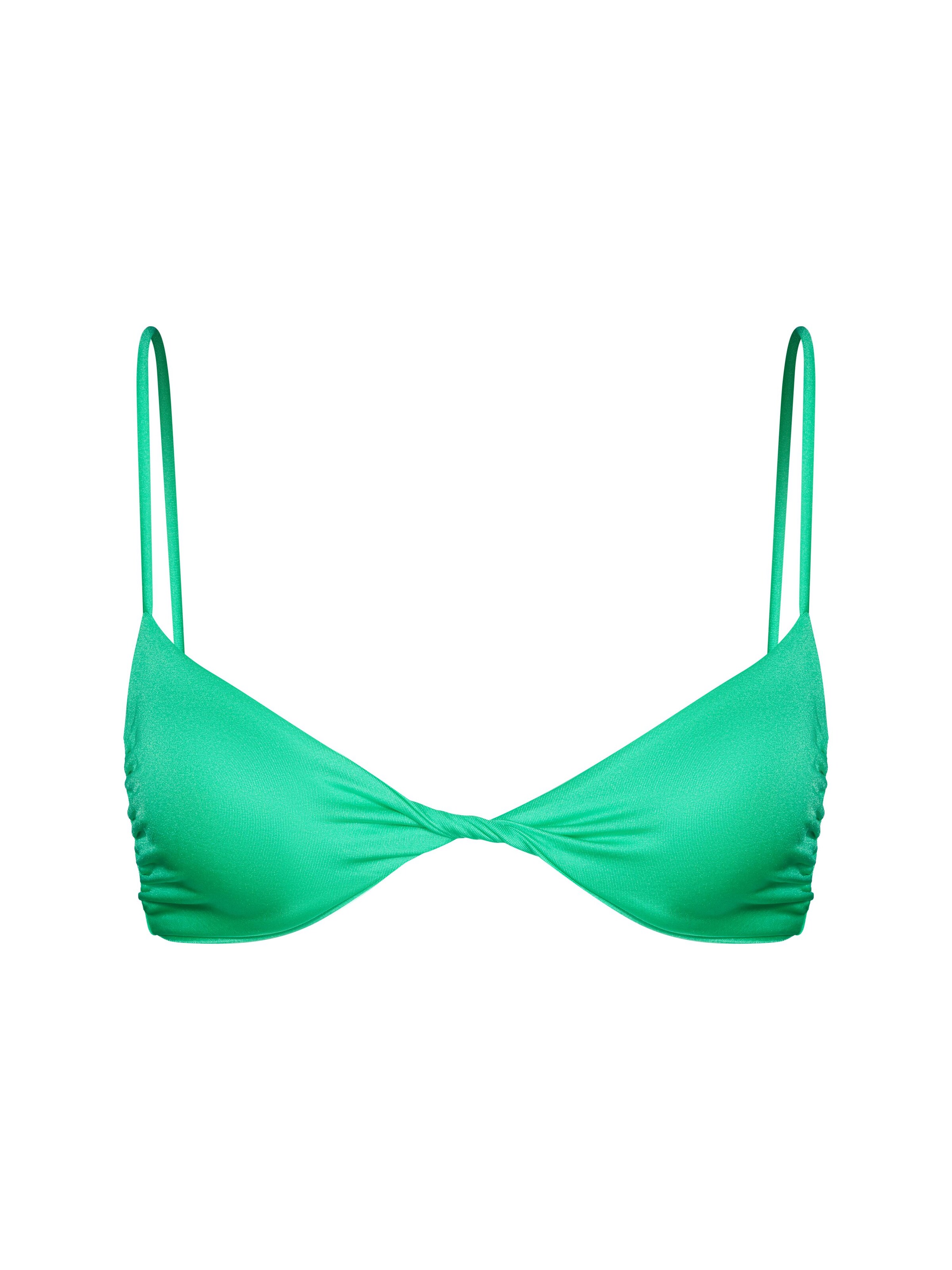 zaļš SALT&WAVE Trijstūra formas Bikini augšdaļa 'Twist Top': no priekšpuses