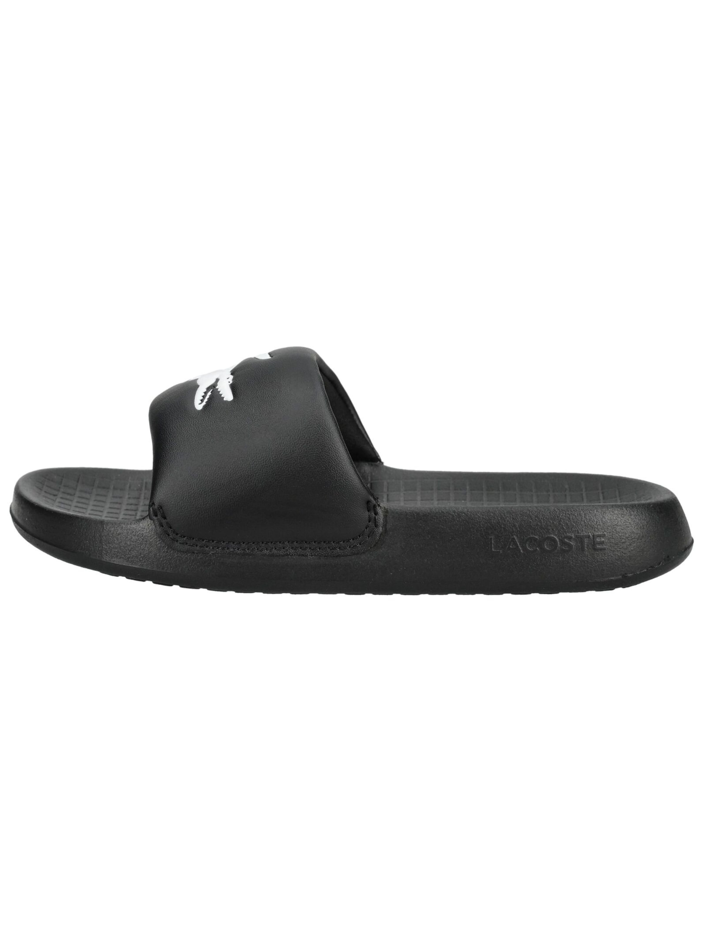 LACOSTE Badeschuh in Schwarz