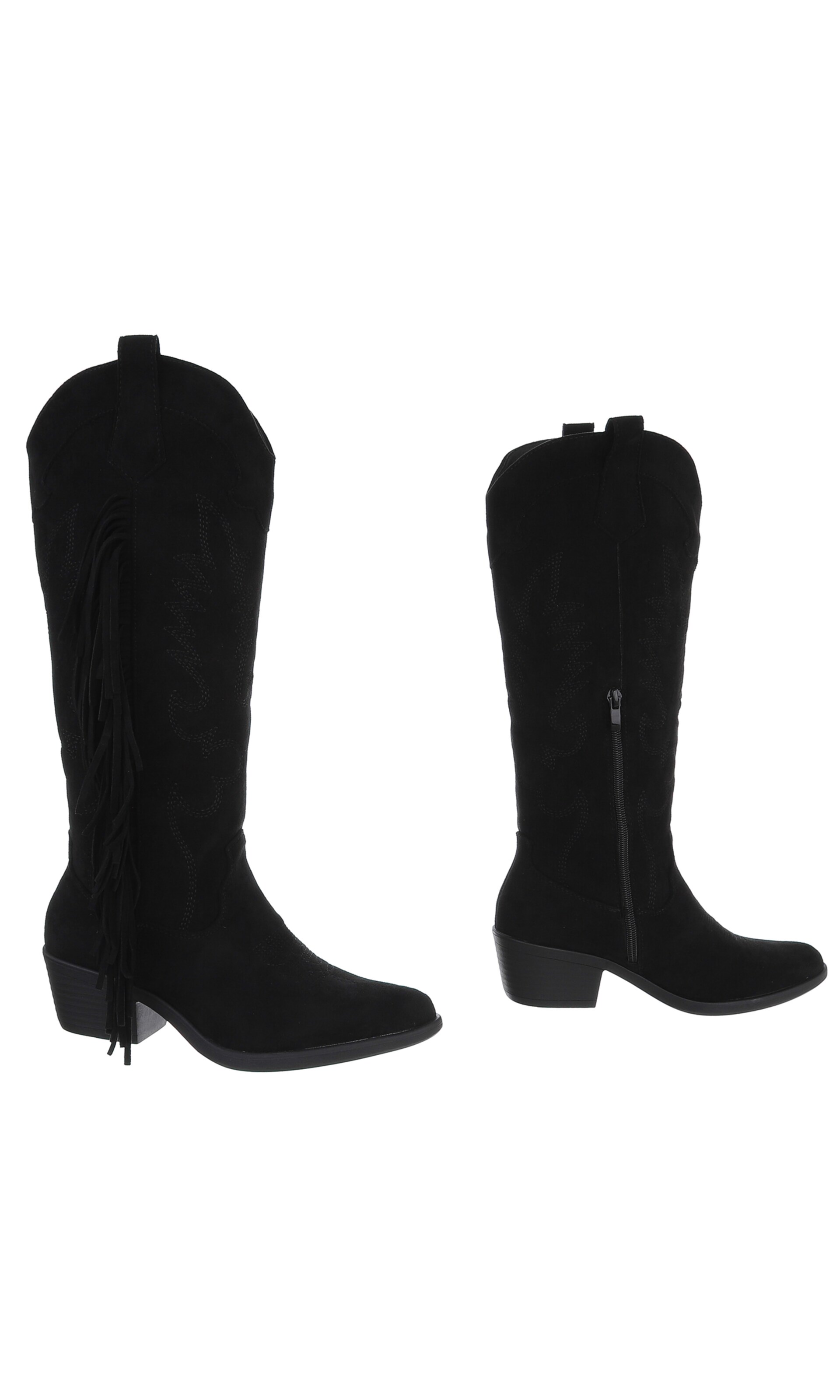 Ital-Design Cowboy Boots in Black