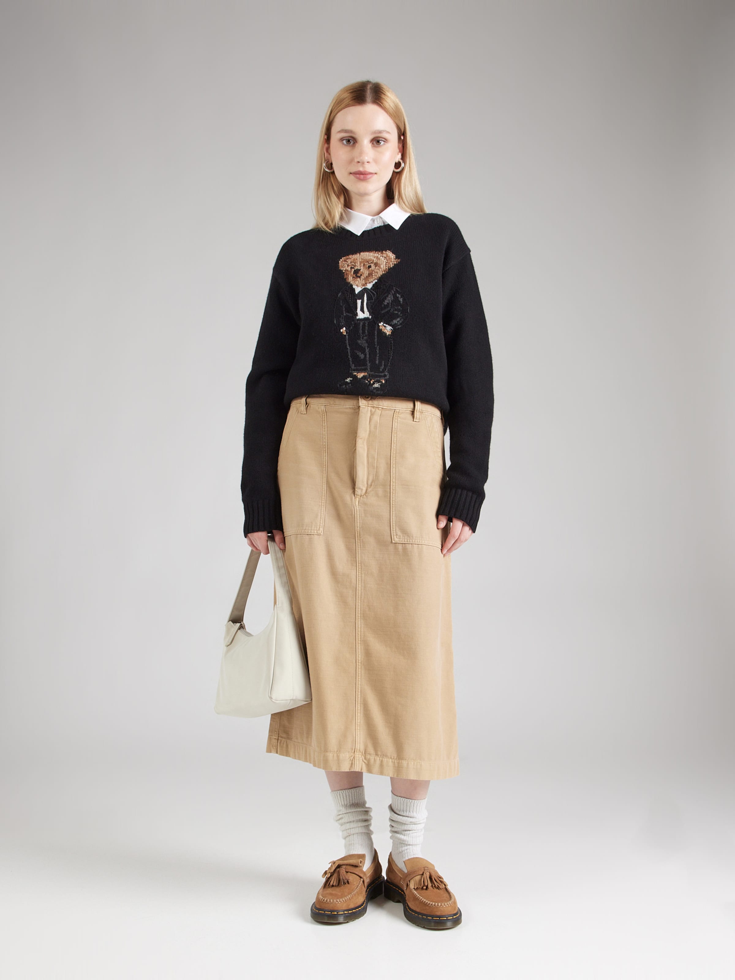 Ralph lauren khaki skirt hot sale