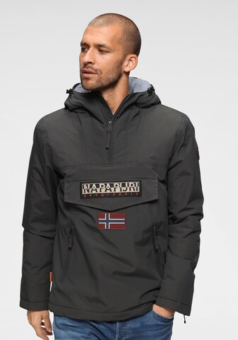 NAPAPIJRI Between-Season Jacket 'Rainforest' in Black: front