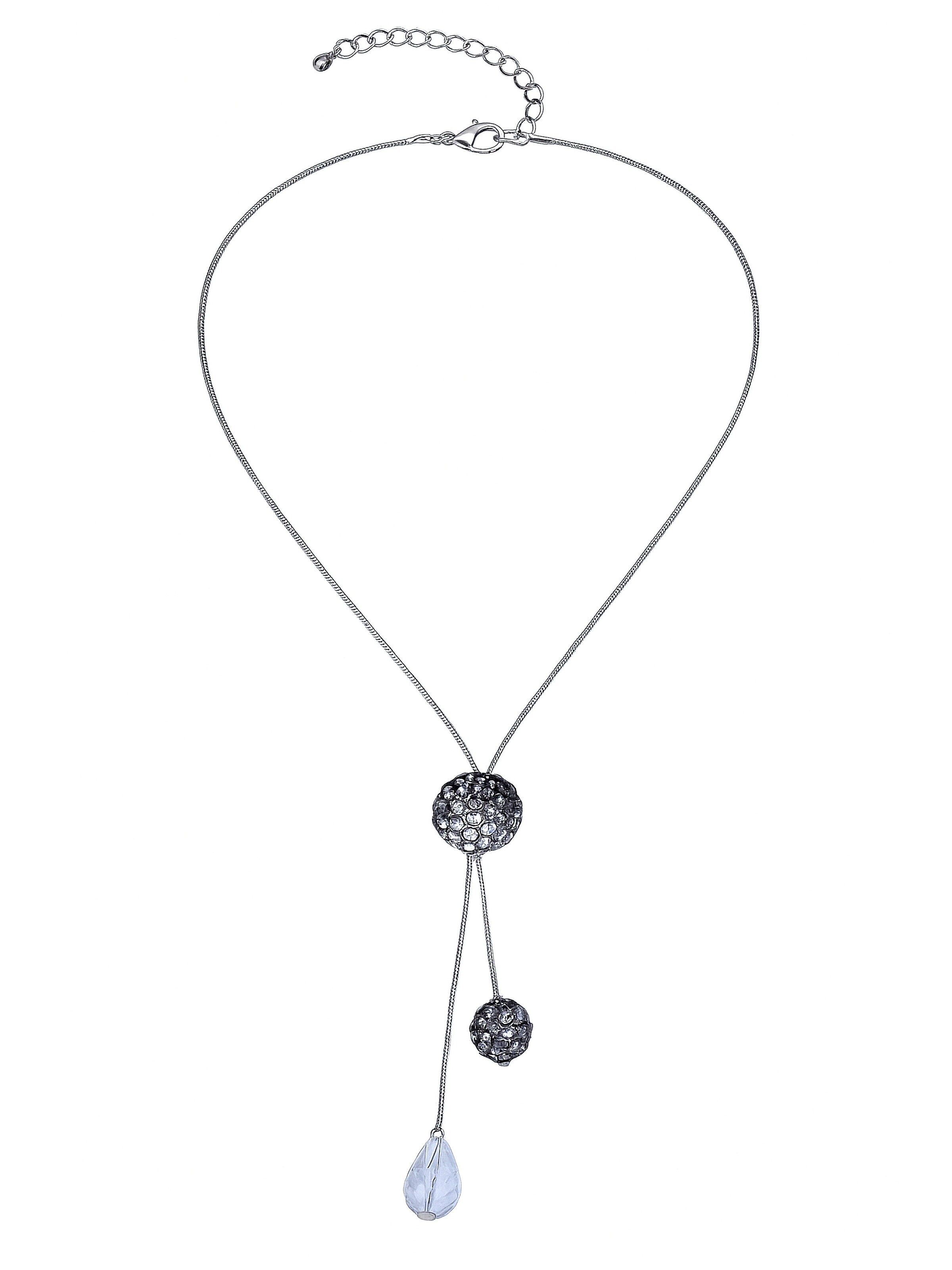 COLLEZIONE ALESSANDRO Necklace 'Valea' in Black: front