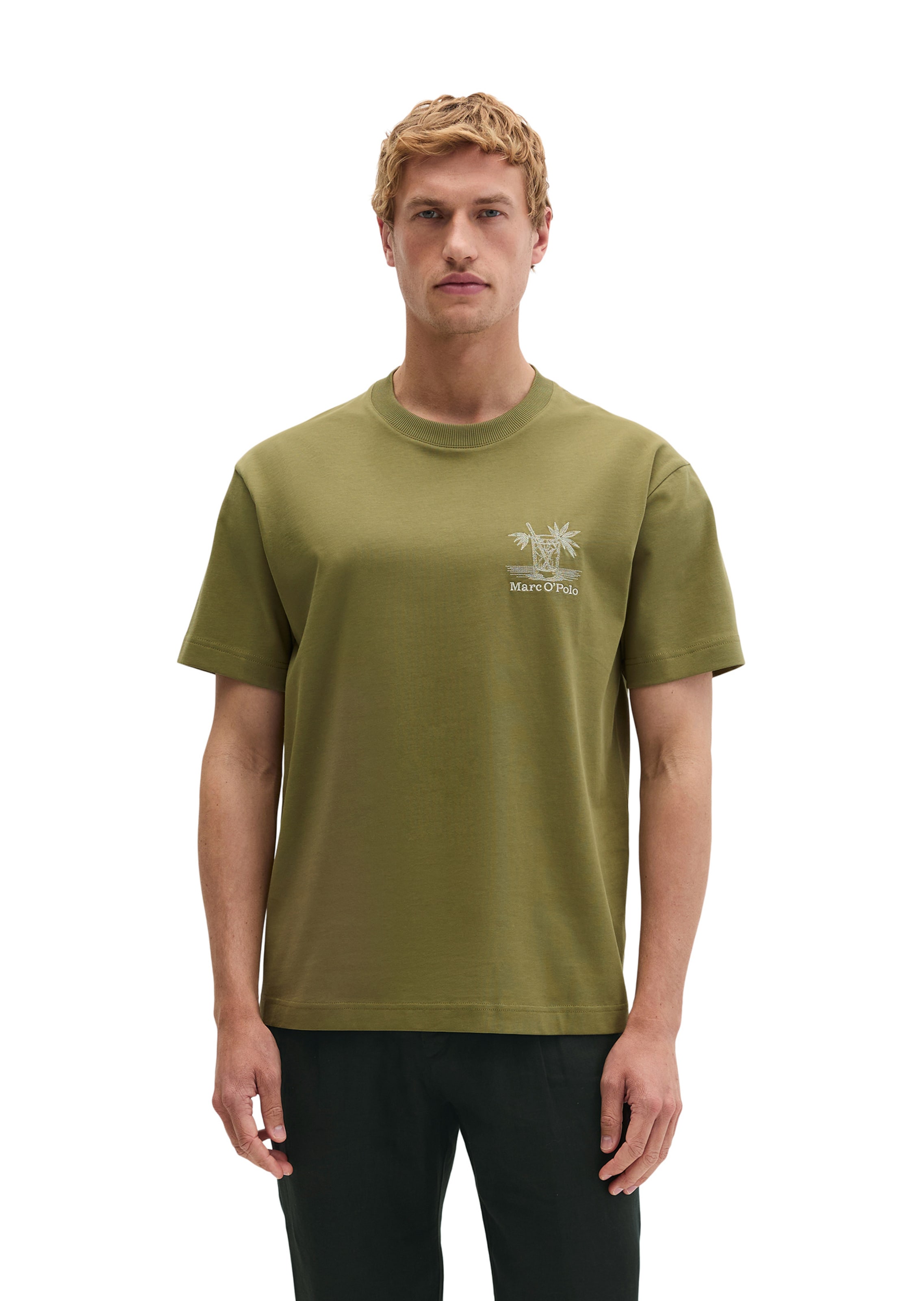 T-Shirt Marc O'Polo en vert : devant