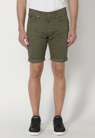 KOROSHI Regular Jeans in Green: front