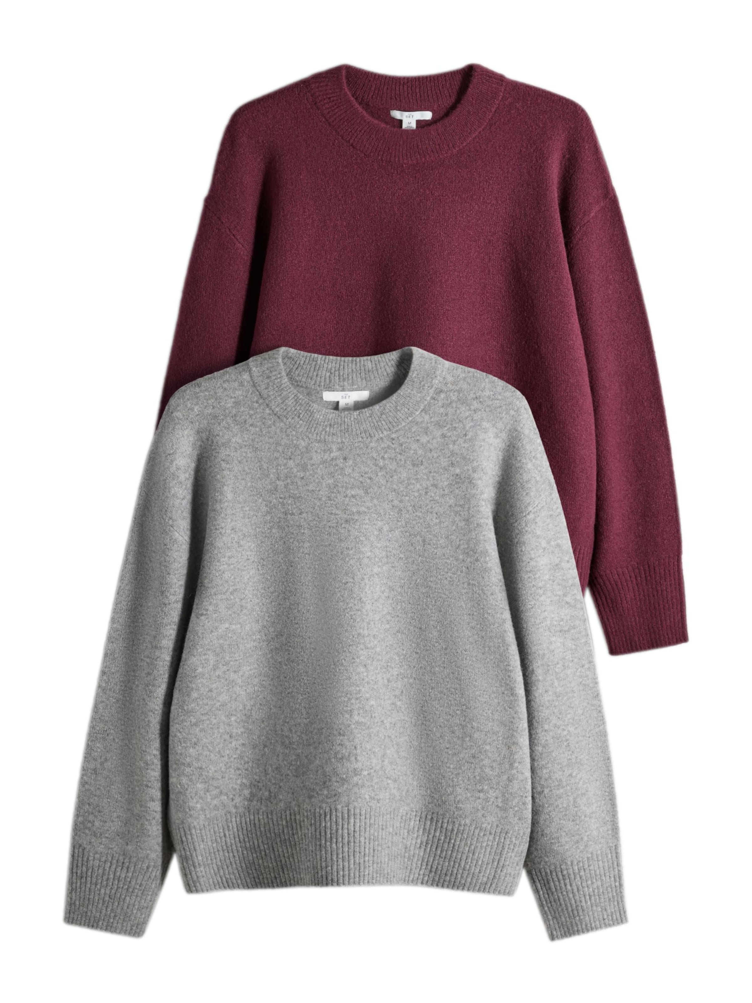 The Set Pullover in Grau: Vorderseite