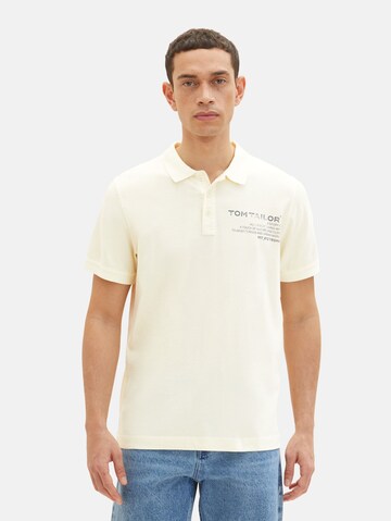 T-Shirt TOM TAILOR en beige : devant