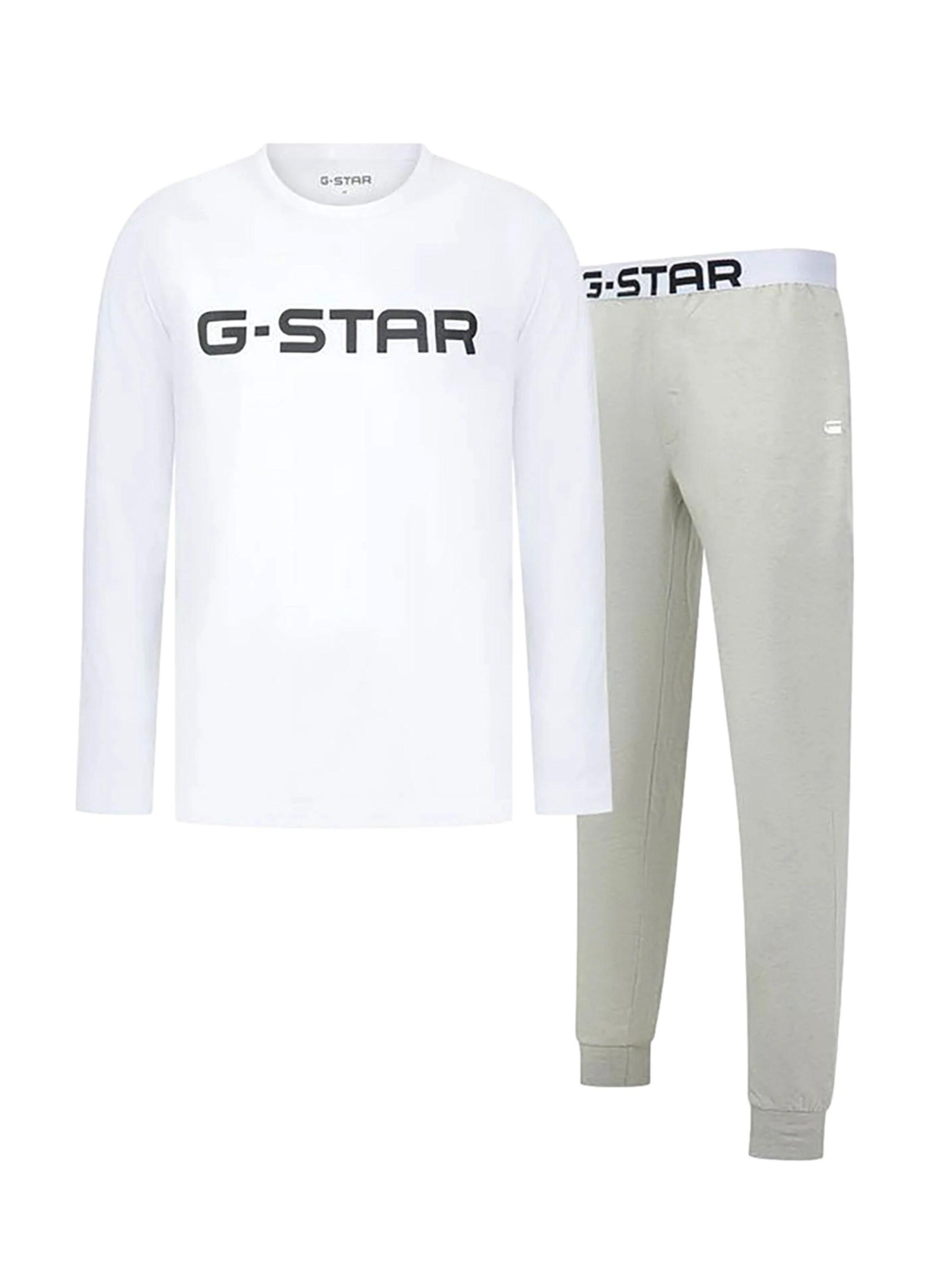 Pigiama lungo 'Stone' di G-STAR in grigio: frontale