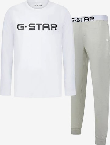 G-STAR Long Pajamas 'Stone' in Grey: front