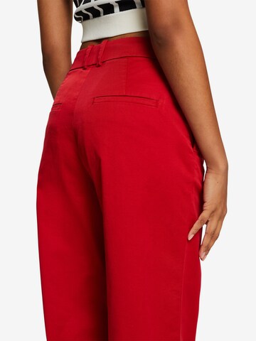 ESPRIT Wide leg Pleat-Front Pants in Red
