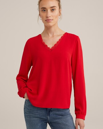 WE Fashion Blouse in Red: front