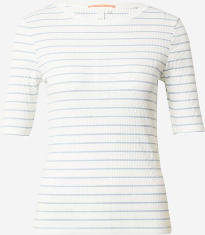 QS T-shirt en bleu fumé / blanc, Vue avec produit