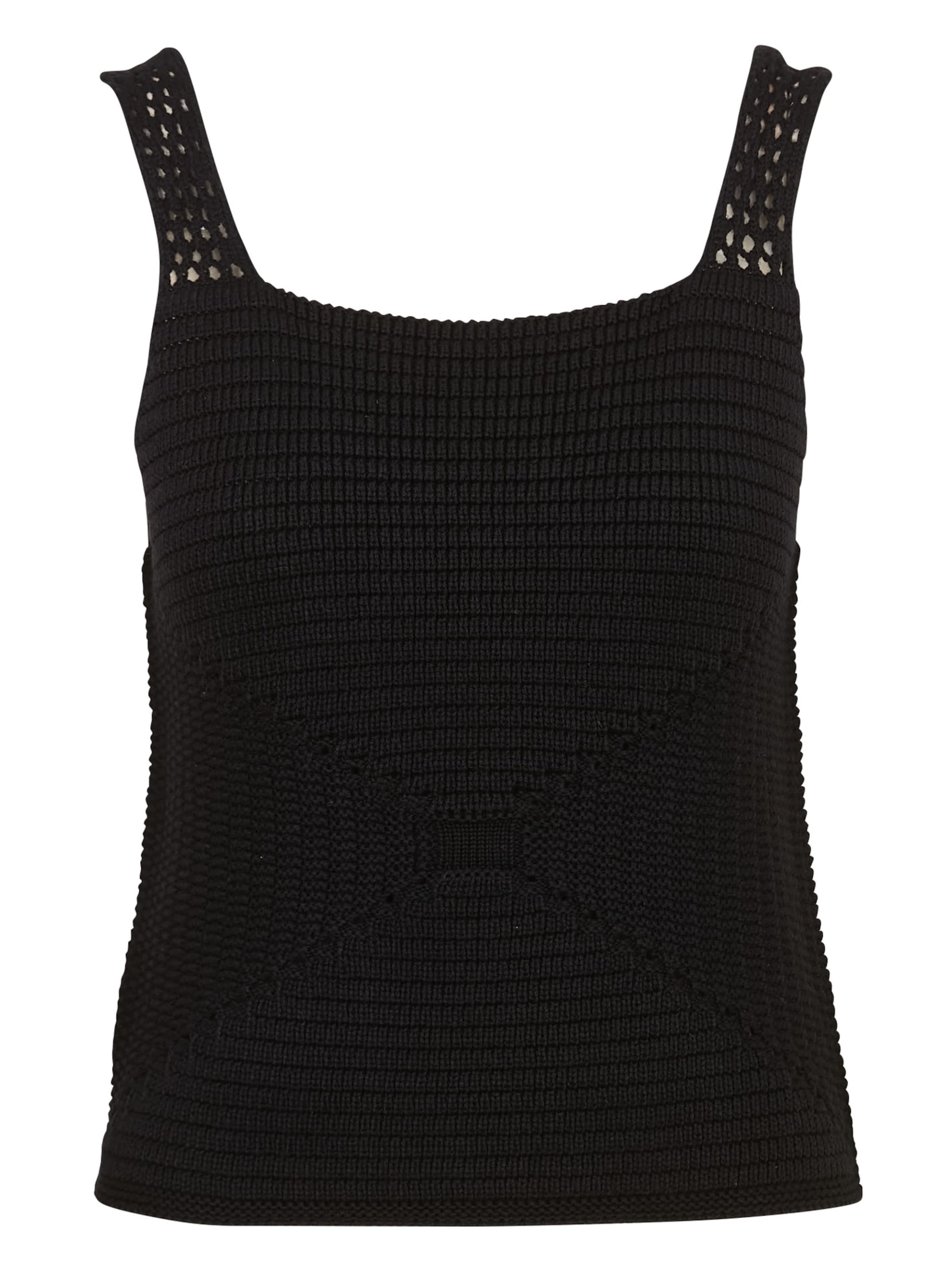 Top 'Baya' di Maison 123 in nero: frontale