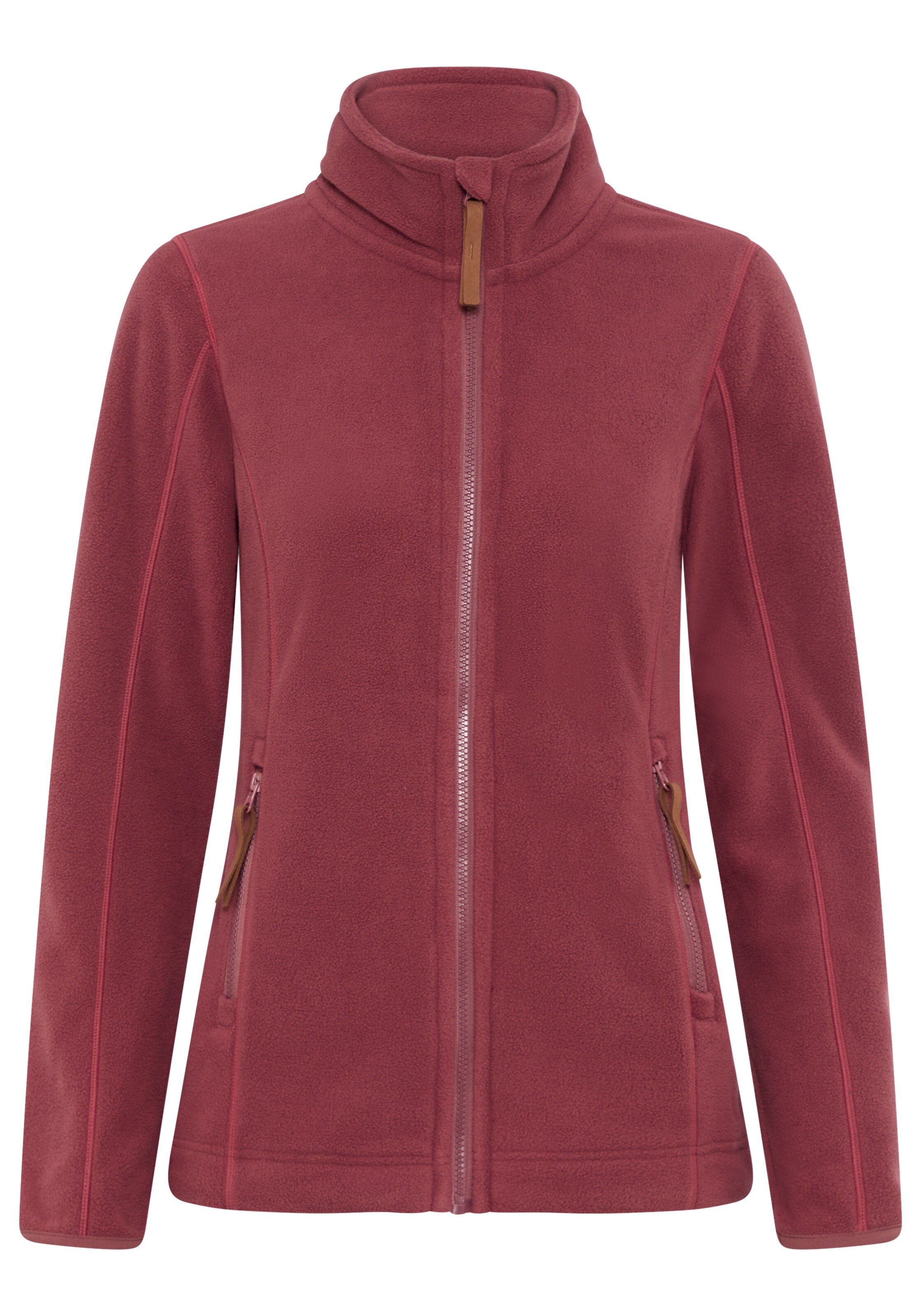 POLARINO Athletic Fleece Jacket in Red: front