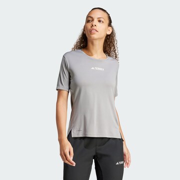 ADIDAS TERREX Performance Shirt 'Multi' in Grey: front