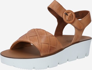 Paul Green Strap Sandals in Brown: front