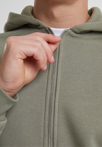 Urban Classics Zip-Up Hoodie in Green