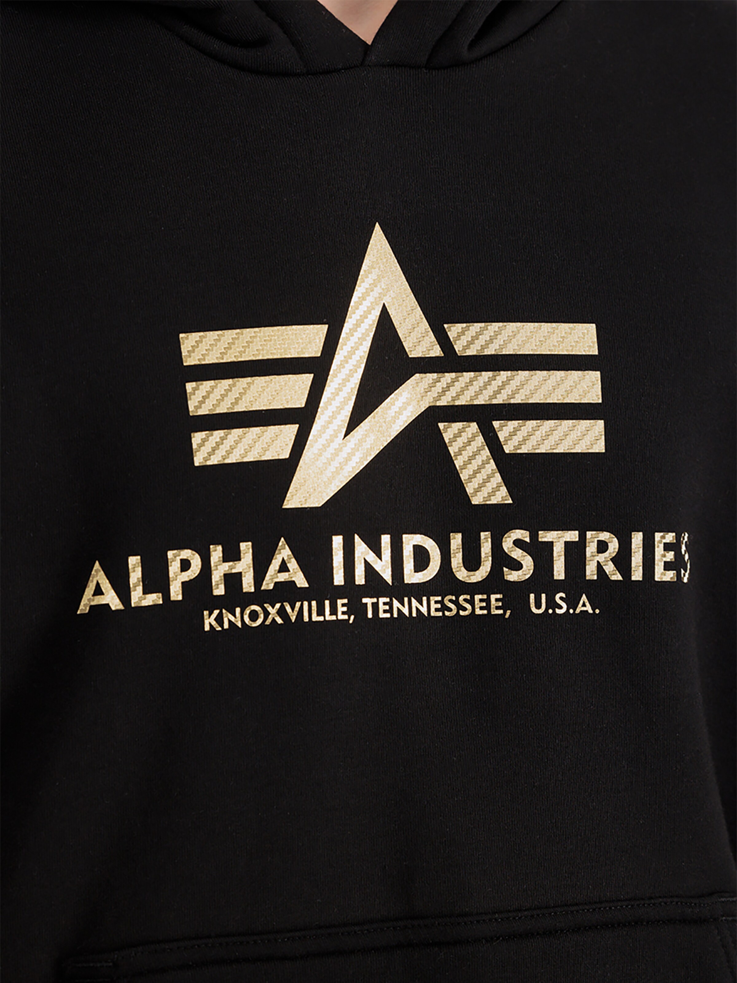 ALPHA INDUSTRIES Sweatshirt 'Carbon' in Schwarz