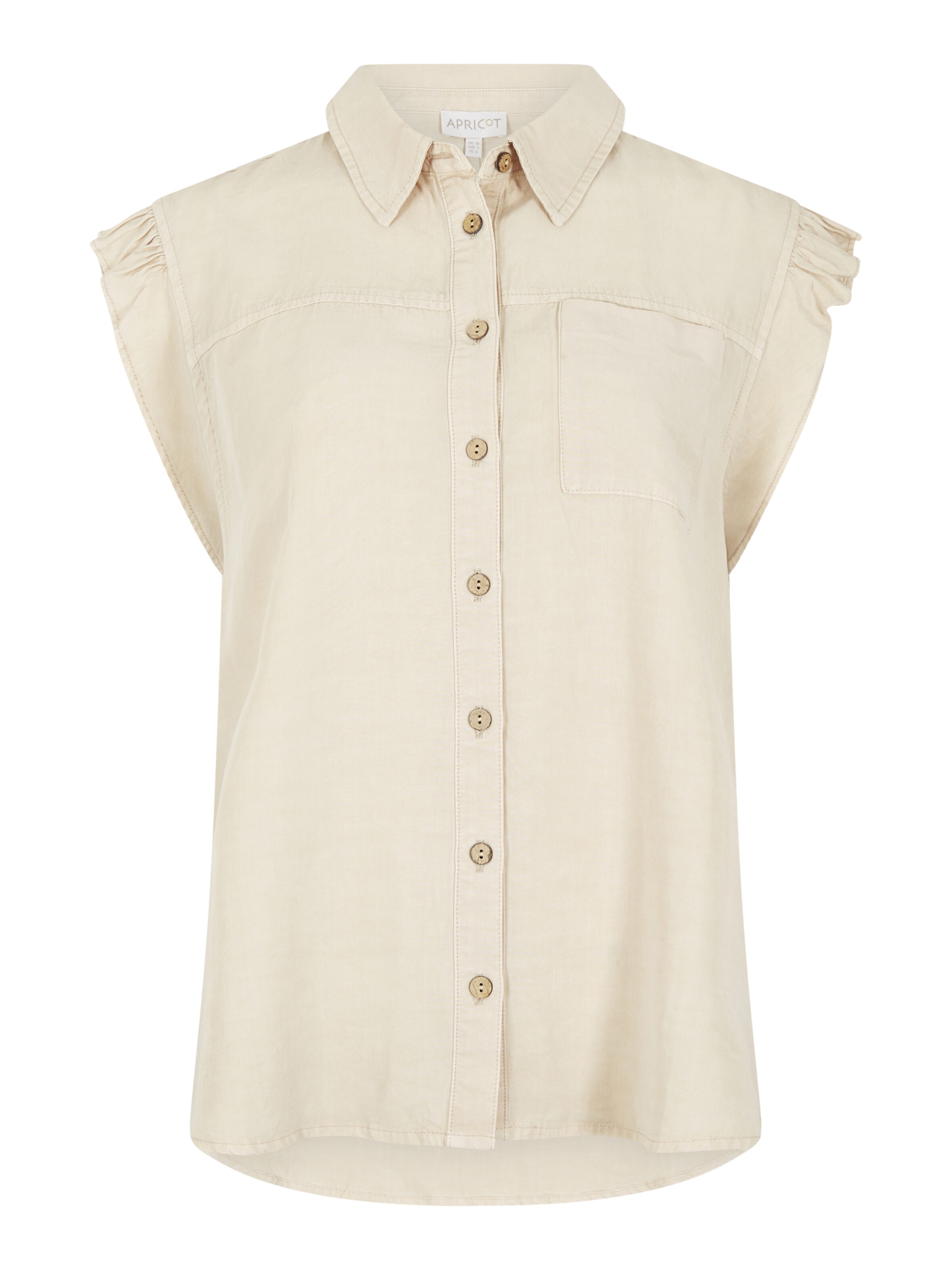 Apricot Bluse in Beige: Vorderseite