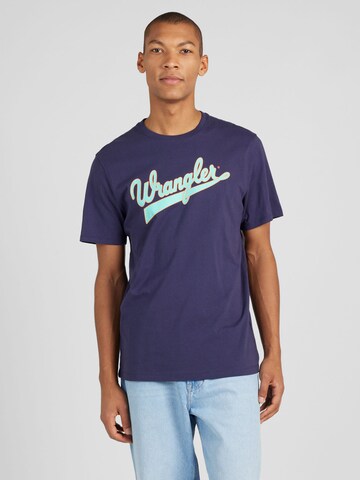 WRANGLER - Camiseta en azul: frente