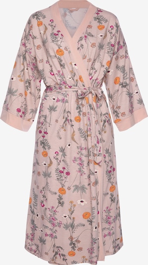 LASCANA Morgenmantel in navy / orange / rosa, Produktansicht