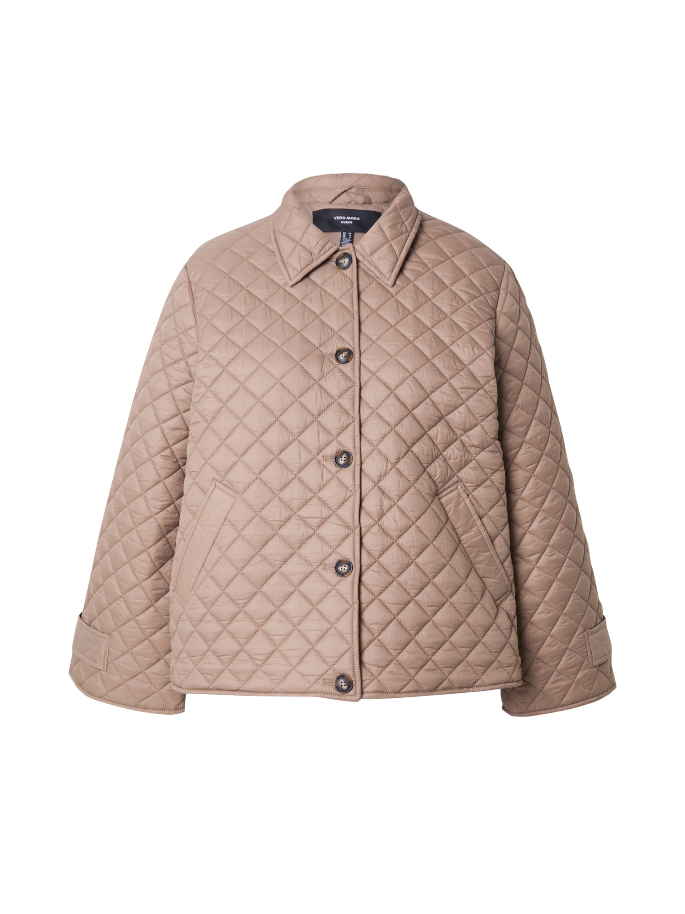 Vero Moda Curve Winter Jacket 'VMCHOLTE' in Beige: front