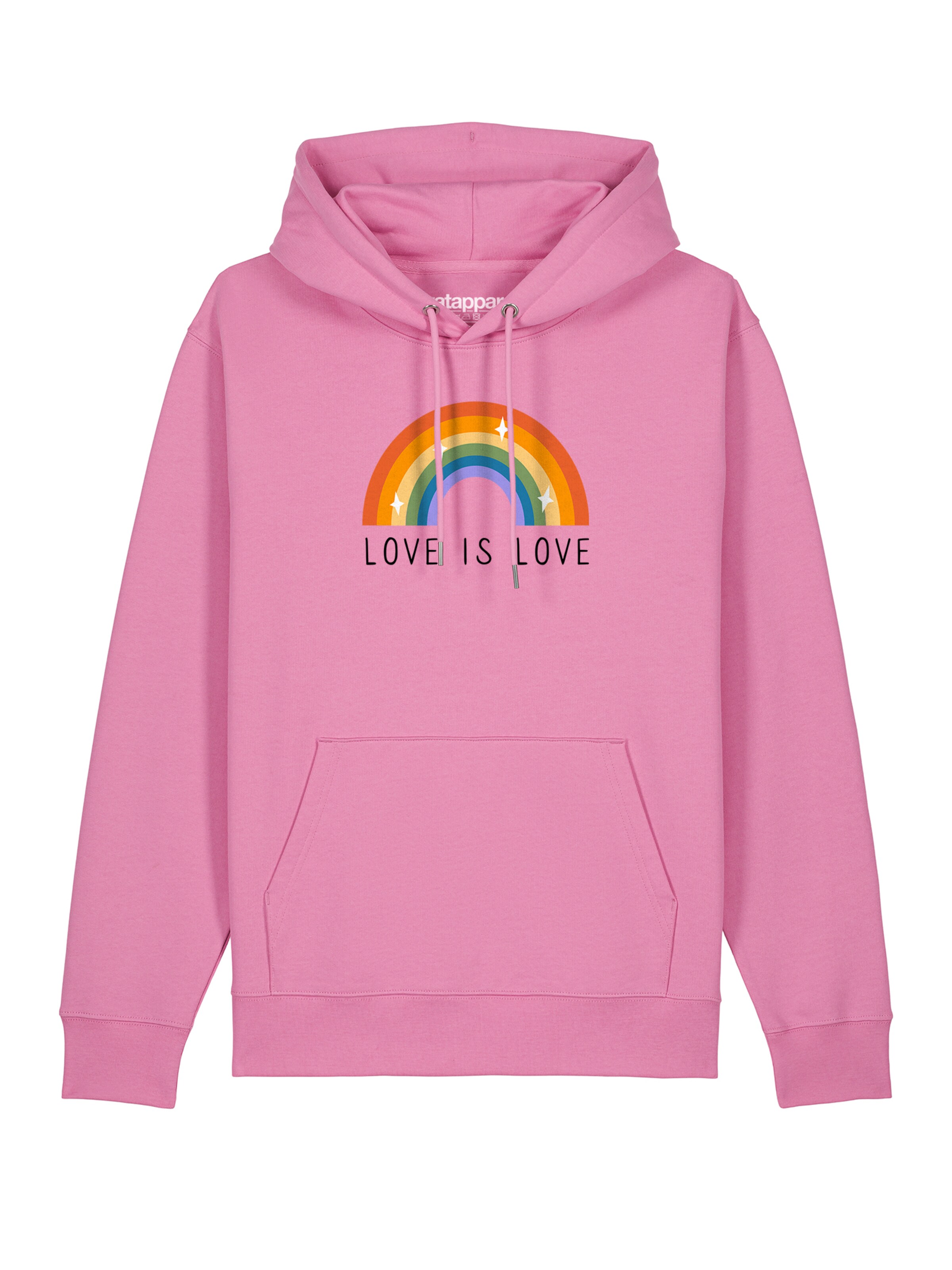 Watapparel Sweatshirt ' Love is Love ' in Roze: voorkant