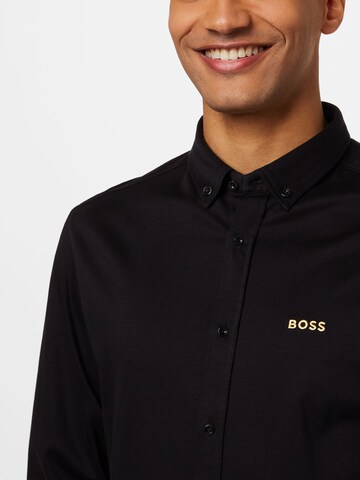 BOSS Slim fit Koszula 'BIADO' w kolorze czarny