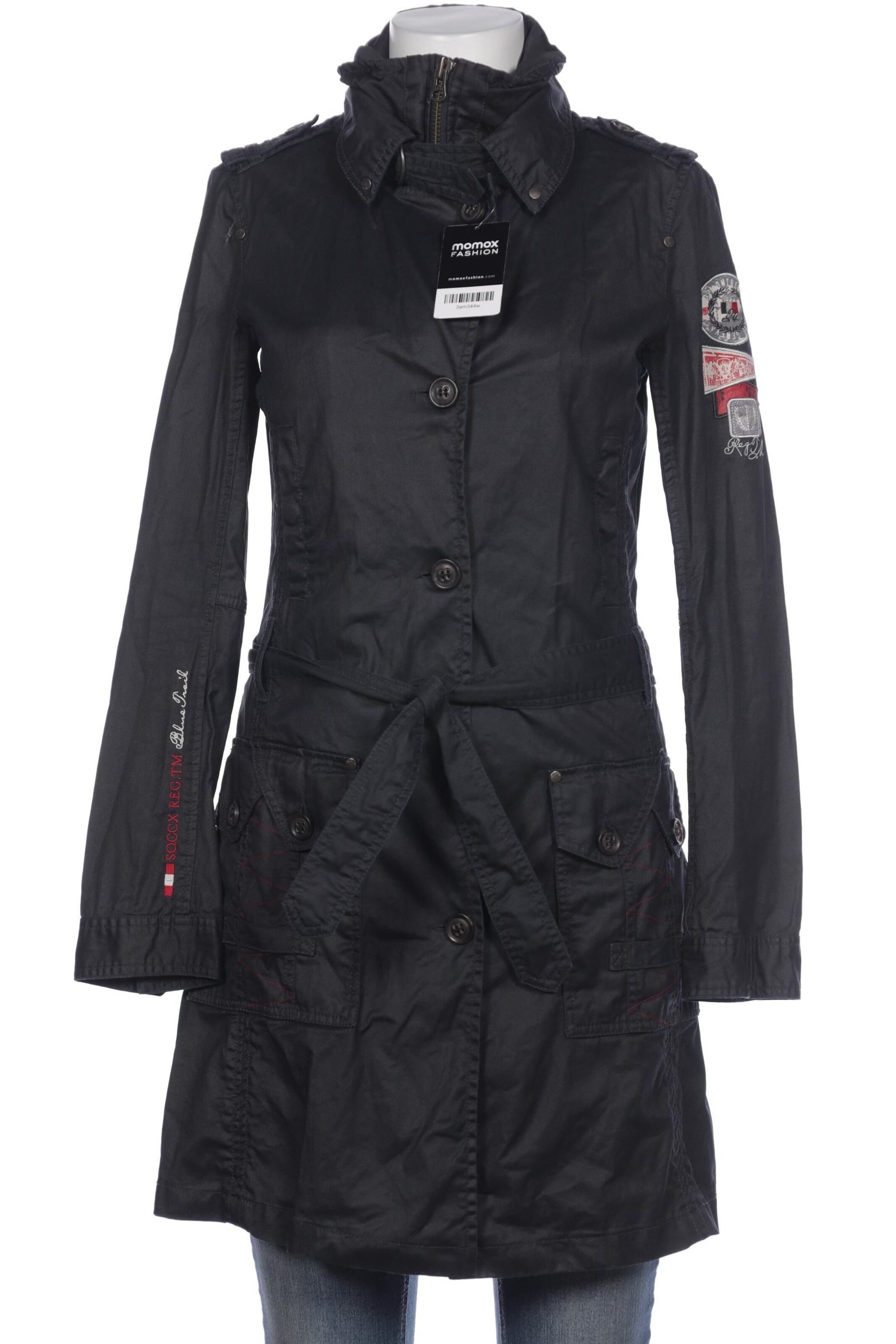 Soccx Mantel M in Schwarz: Vorderseite