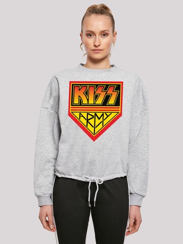 Sweat-shirt 'Kiss Army' F4NT4STIC en gris : devant
