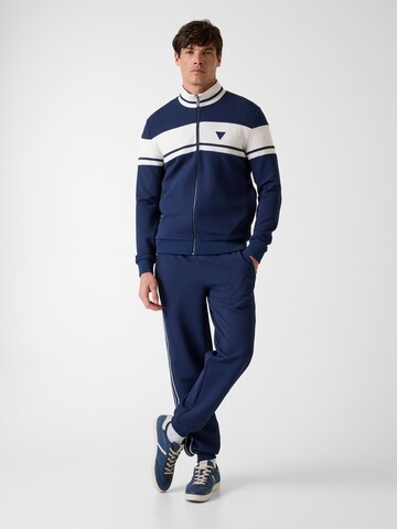 GUESS Zip-Up Hoodie in Blue