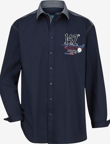 Coupe regular Chemise Boston Park en bleu : devant