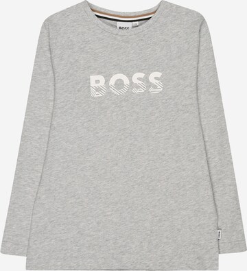 T-Shirt BOSS Kidswear en gris : devant