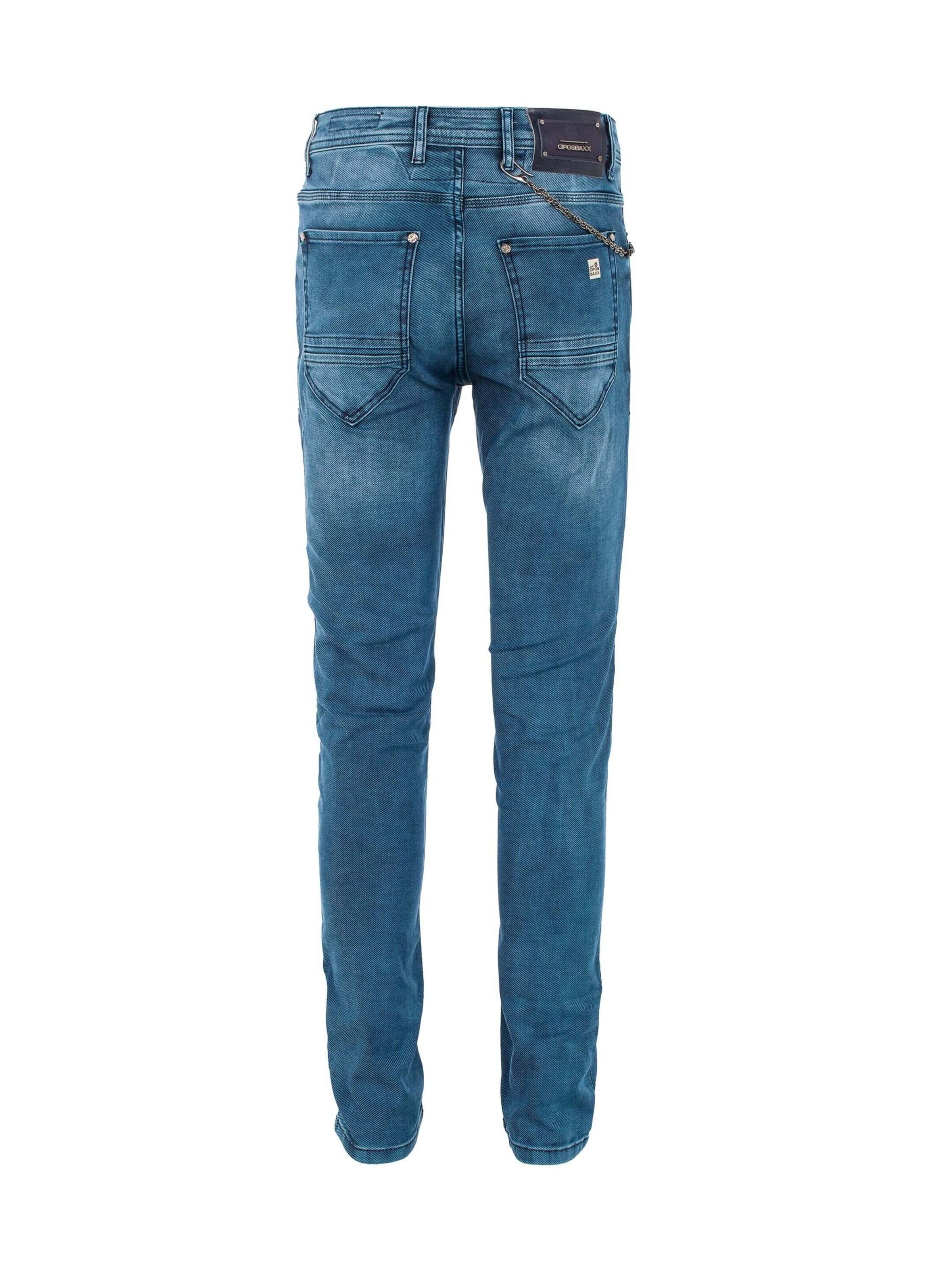 Coupe slim Jean CIPO & BAXX en bleu