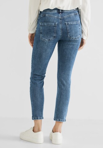 STREET ONE Slimfit Jeans i blå