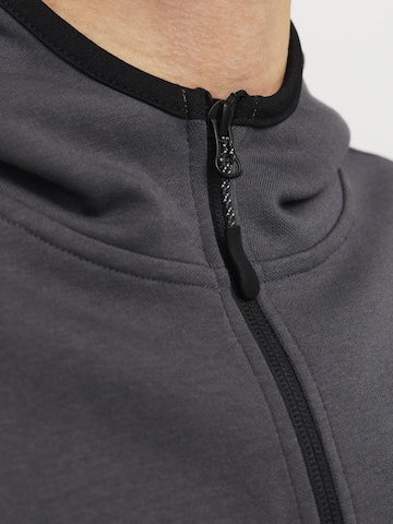 JACK & JONES Zip-Up Hoodie 'JCOFusion' in Grey