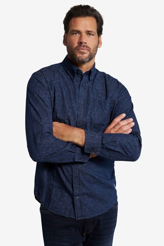 JP1880 Regular fit Button Up Shirt in Blue: front